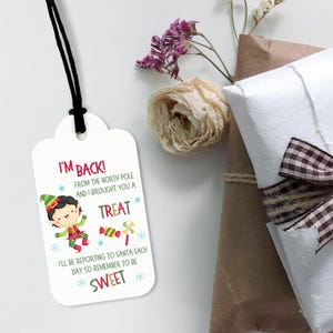 Etichette natalizie con foro, perfette per regali e doni, sacchetti per dolcetti, scatole per bomboniere e decorazioni per feste - Confezione da 10 da 3x2"