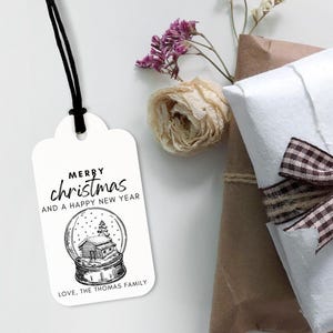 Etichette natalizie con foro, perfette per regali e doni, sacchetti per dolcetti, scatole per bomboniere e decorazioni per feste - Confezione da 10 da 3x2"