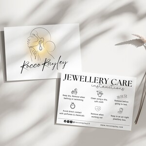 Carte d'entretien des bijoux, carte de sécurité et d'informations pour les artisans et les joailliers - A6 (paquet de 20)