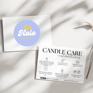 Scheda per la cura delle candele, Scheda di sicurezza e informazioni per artigiani e produttori di candele - Scheda stampata - A6 (confezione da 20)