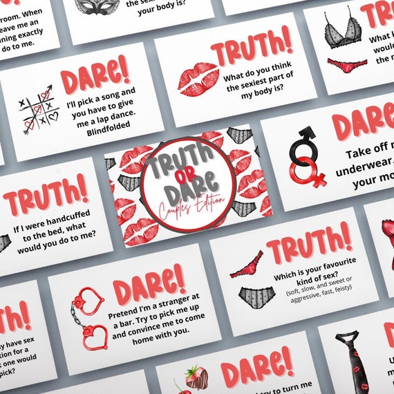 Couples Truth or Dare Drinking Game Adult Party Games Etsy