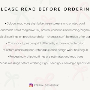 a sign that says please read before ordering