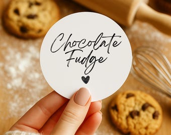 Flavour / Ingredients, allergy or filling sticker, Circular labels for small business packaging, Various sizes