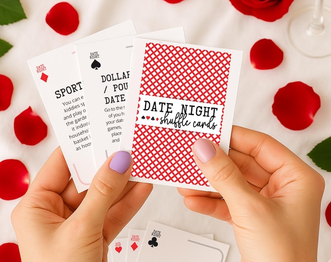 Date Night Idea Cards – Romantic Gift for Couples, Husband, Wife, Boyfriend or Girlfriend