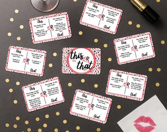 Dirty Couples Game Cards – Adult Drinking Game, Romantic Gift, Mini 3x2 Pack