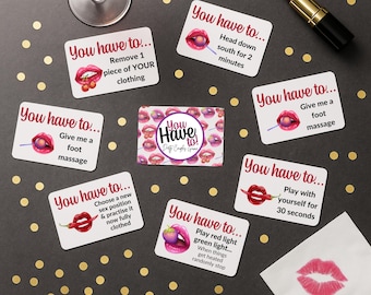 Juego de cartas "Parejas sucias": cita para adultos, juego de fiesta, regalo de San Valentín, cartas de 3x2