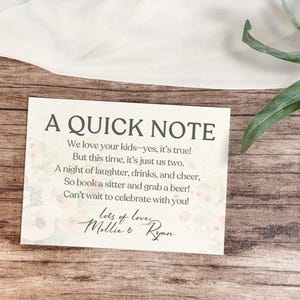 Nota de boda: No se admiten niños para bodas, compromisos, aniversarios y eventos. Paquete de 30, 3 x 2 pulgadas.