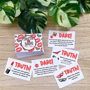 Couples Truth or Dare Cards – Adult Party Game, Fun Date Night, 3x2 Printed Pack zdjęcie 3