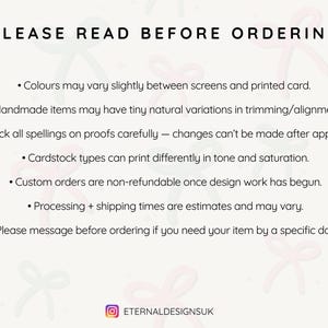 a sign that says please read before ordering