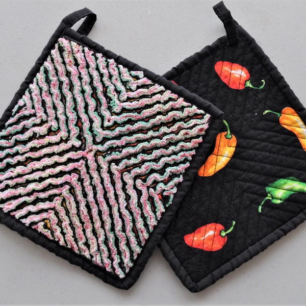 Chenille Pot Holders Etsy