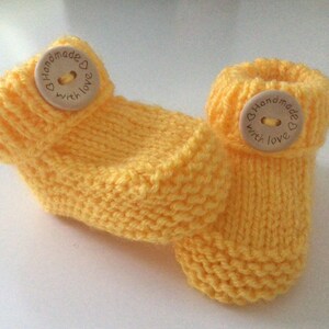 Personalised Hand-Knitted Baby Booties – Custom Newborn Gift- girl or boy baby shower gift
