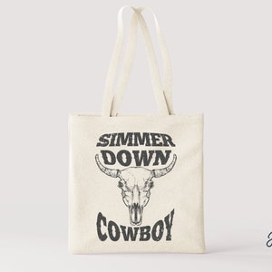 SIMMER DOWN COWBOY – sacola, sacola ocidental, vintage, retrô, sacola boho, sacola, sacola, presentes para ela, presente exclusivo, país, mamãe