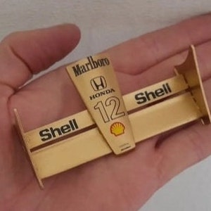 Ayrton Senna 1988 MP4/4 Mclaren Nose - Cone Diorama gold finish metal diecast