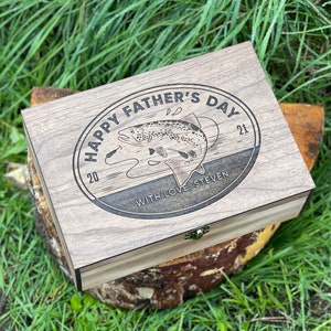 Personalizza la scatola di legno - Regalo per la festa del papà per il nonno da bambini, figlio, regalo per la festa del papà, scatola per lui, papà, patrigno, papà, padre