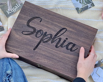 Scatola dei ricordi in legno - Il tuo regalo personalizzato per fidanzata, mamma, donna, ragazza, sorella, migliore amica, sposa - regalo di anniversario di compleanno