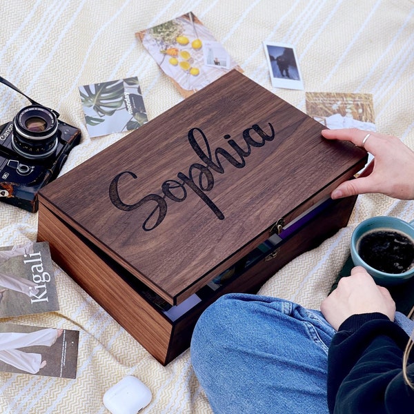 Personalized Memory Wooden, Keepsake Gift Box Valentine Christmas Day Birthday gifts for Women Best friend Sister Her Stuff Daughter gifts