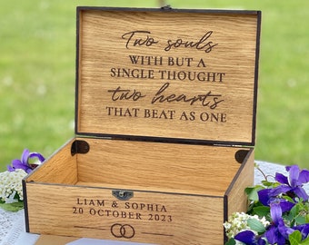 Wedding gift - Personalized, Wooden, Memory, Keepsake Lock box, Engagement Gift for Him, Her, Couples, Girlfriend, Boyfriend, Bride, Groom