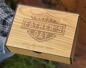 Memoria personalizzata, legno, portaoggetti, scatola dei ricordi - regalo per la festa del papà per papà, padre, papà, lui, fidanzato, cassetta degli attrezzi per la festa del papà