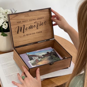 Scatola ricordo in legno regalo di Natale personalizzato per fidanzata, mamma, donna, ragazza, sorella, migliore amica, sposa, compleanno, anniversario