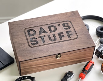 Personalized Memory, Wooden, Storage, Keepsake Box Fathers day gift for Dad, Father, Daddy, Him, Boyfriend, Tool box from Son, Daughter Wife
