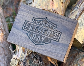 Personalized Memory, Wooden, Storage, Keepsake Box - Fathers day gift for Dad, Father, Daddy, Him, Boyfriend from Daughter, Son in Law, Wife
