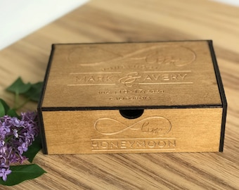 Wooden Memory Box with personalization - wooden gift, small wooden box, engraved wooden box, wooden keepsake box, wooden gift box