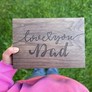 Caja de regalo personalizada para hombres, papá, padre, papá de hija, hijo, esposa, bebé de madera, caja grabada con cerradura de memoria de recuerdo, regalo del día del padre