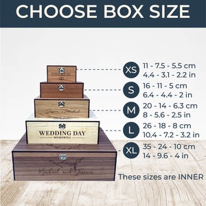 Custom Personalized Wooden Keepsake box Gift for Him, Her, Boyfriend, Girlfriend, Couple, Anniversary Men, Wedding Card Wood box, Gift box image 10