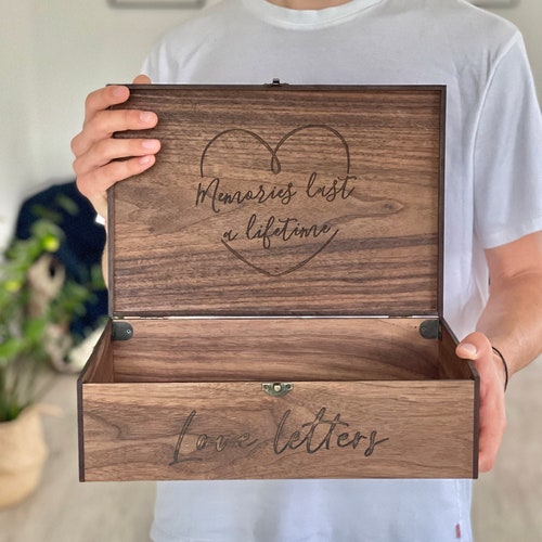 Love Letter Box Valentines Day Gift Box Personalized Small Wooden