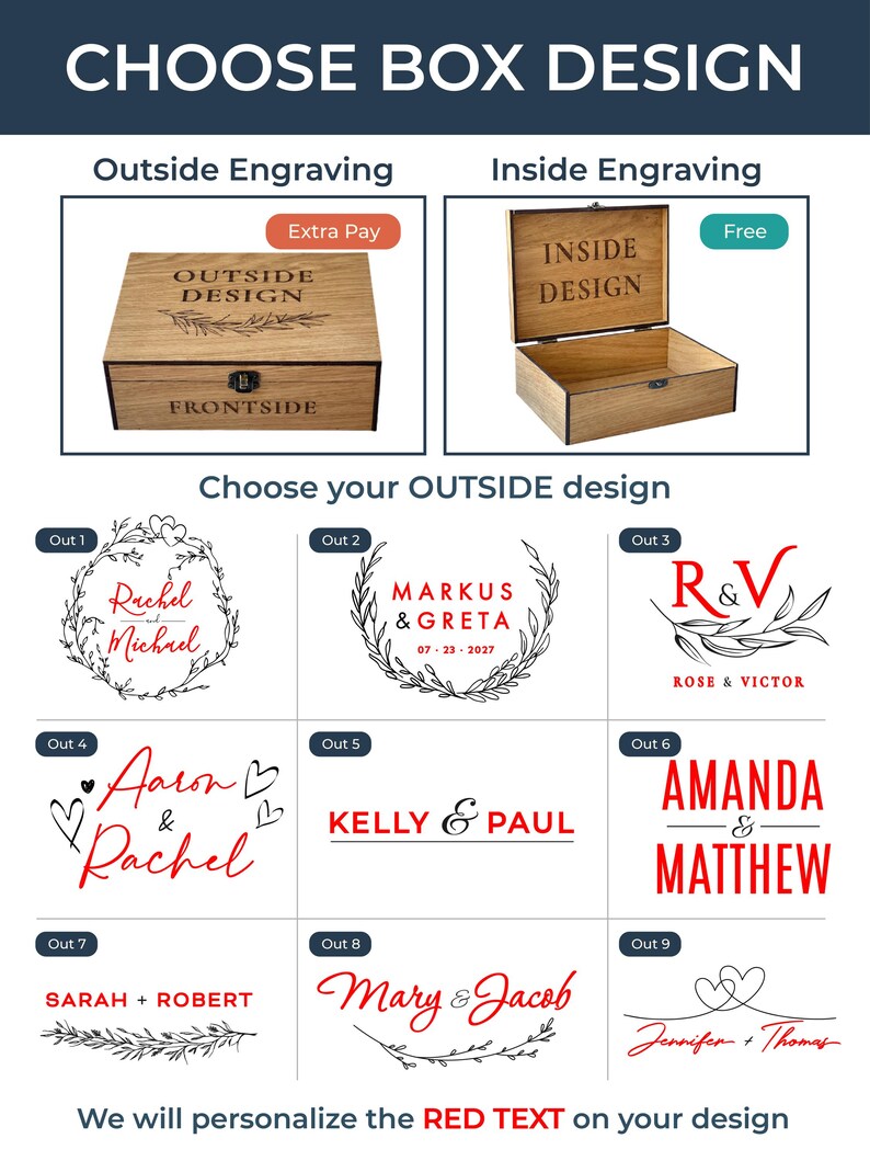Liebe Briefkasten Valentinstag Geschenkbox Personalisierte kleine Holz, Andenken, dekorative Box, Weihnachtsgeschenkbox für Männer Freund Him Her Bild 8
