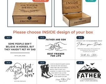 Generico ''My dad my hero'' Set Regalo per Papà, Bottiglia di Vino con Scatola in Legno Etichetta Personalizzata con Foto Idea regalo festa del Papà Babbo Festa dei nonni Natale