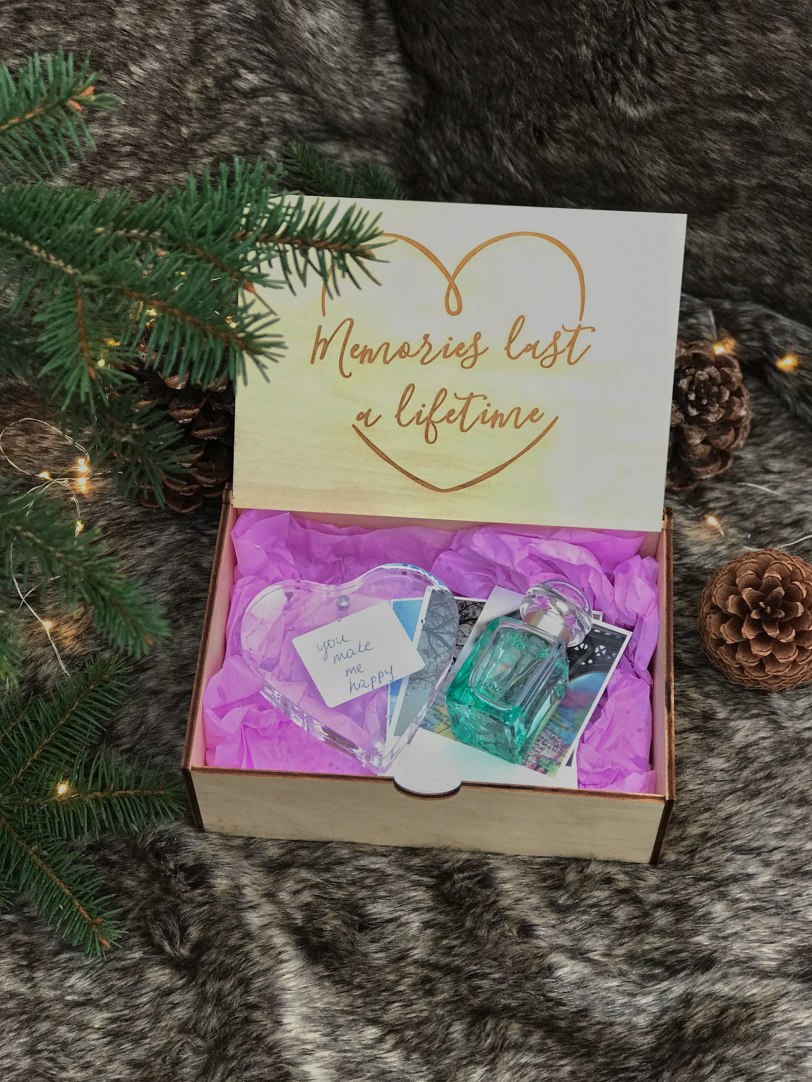 Memory Wooden Keepsake Box With Personalization Your - Etsy