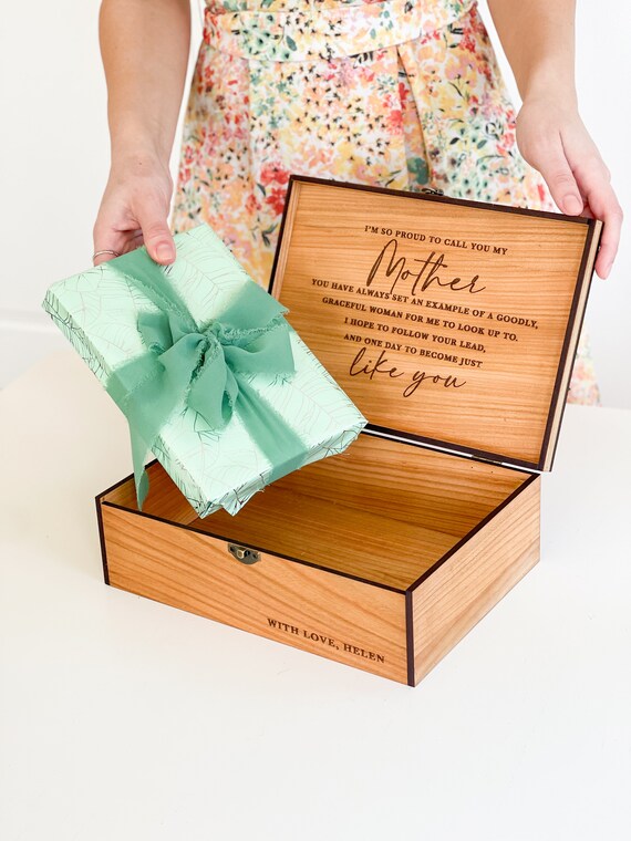 Creative Deco Scatola dei Ricordi Neonato/Nascita Personalizzata Regalo - Cuore | Personalizzato Scatole Legno per Bambini | Incisione Cassetta Portaoggetti, Portagiochi | per Ragazzo e Ragazza