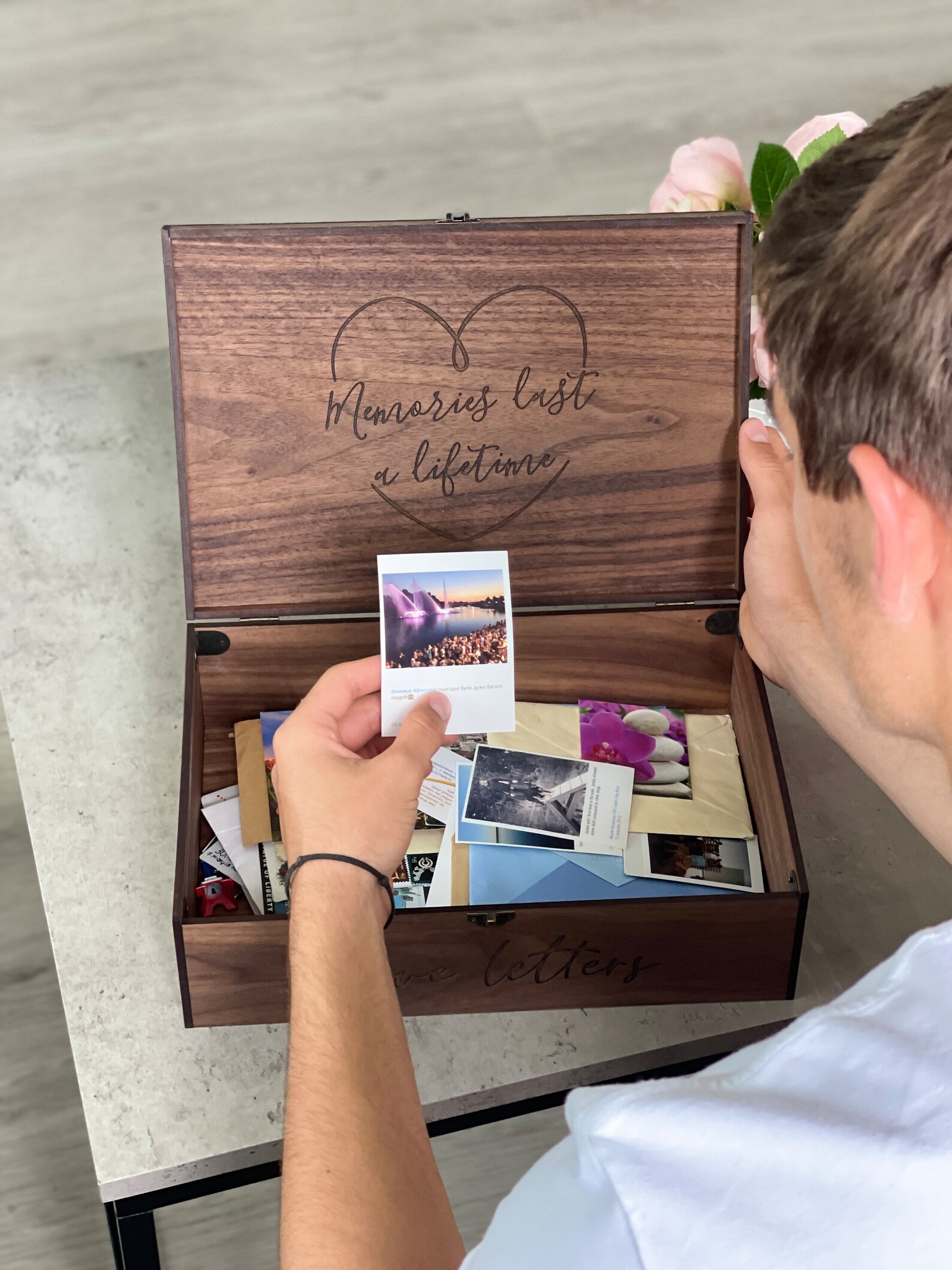 Love Letter Box - Valentines Day Gift. Personalized Small Wooden ...