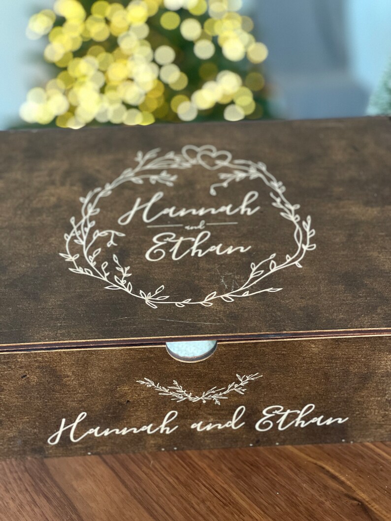 Personalized Wooden Memory Keepsake Storage Gift Box Etsy