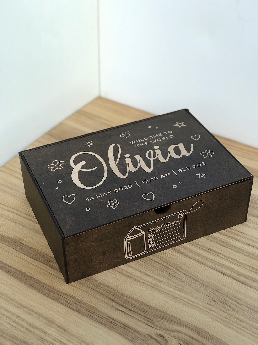 Marcela Personalized Medium Baby Keepsake Box