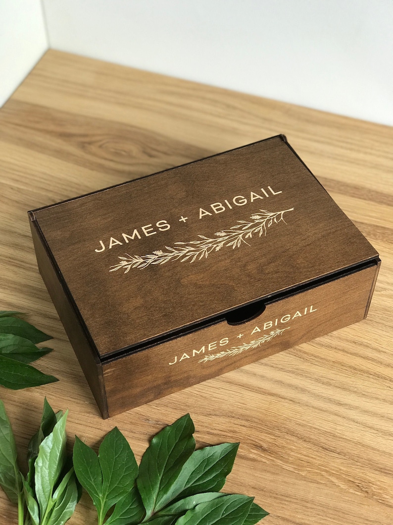 Personalized Memory Wooden Keepsake Box  Original image 0