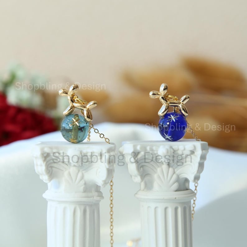 18K Gold Plated Creative Balloon Animal Necklace: Celestial and Dog Themed Fun Jewelry Gift image 4