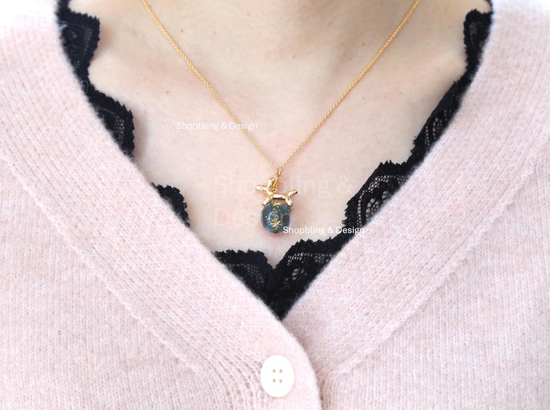 18K Gold Plated Creative Balloon Animal Necklace: Celestial and Dog Themed Fun Jewelry Gift image 8