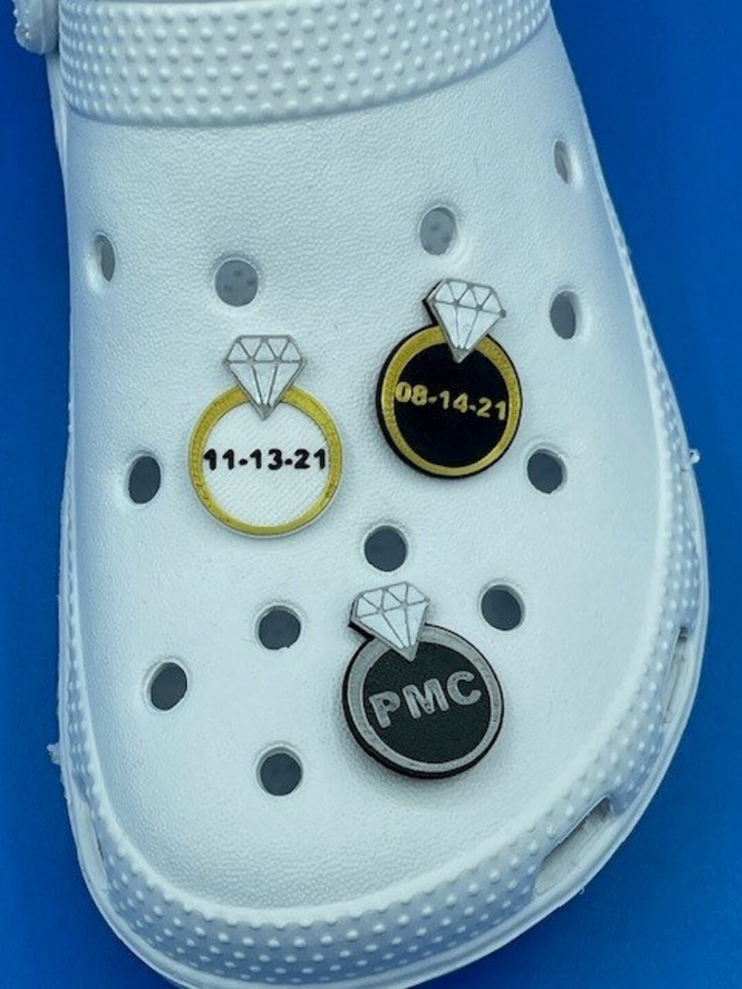 Ring With Date or Initials now Available on a White Base Etsy