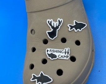Fishing Camp Croc Charms priced Individually 