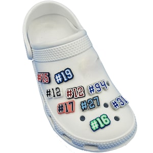 Player Number Custom Clog Charm