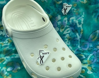 Navy Sailor Outline Croc Charm OR Pin (Priced Individually)