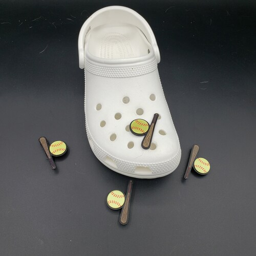 croc softball charms