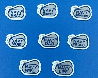 Navy Mom & Family Clog Shoe Charms (Priced Individually)