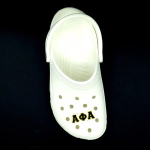 Sorority or Fraternity Greek Letter Croc Charms