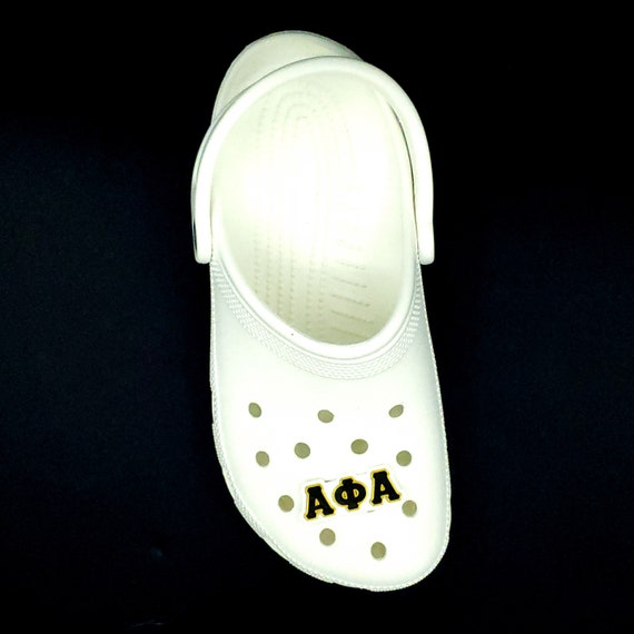 Sorority or Fraternity Greek Letter Croc Charms 