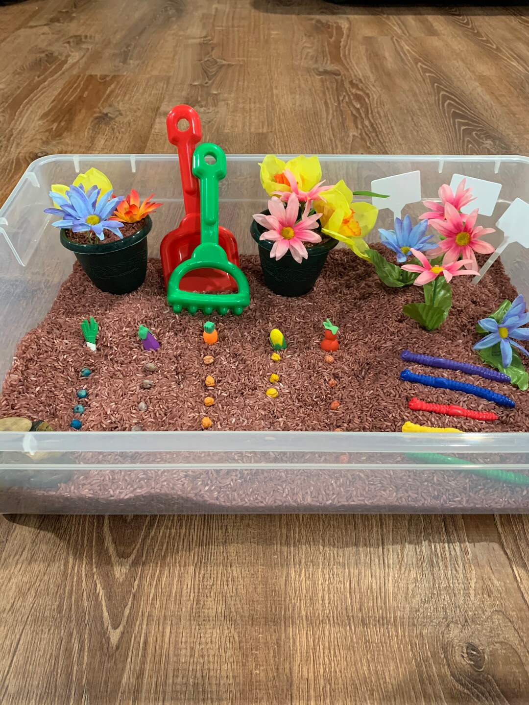 Garden Sensory Bin Etsy