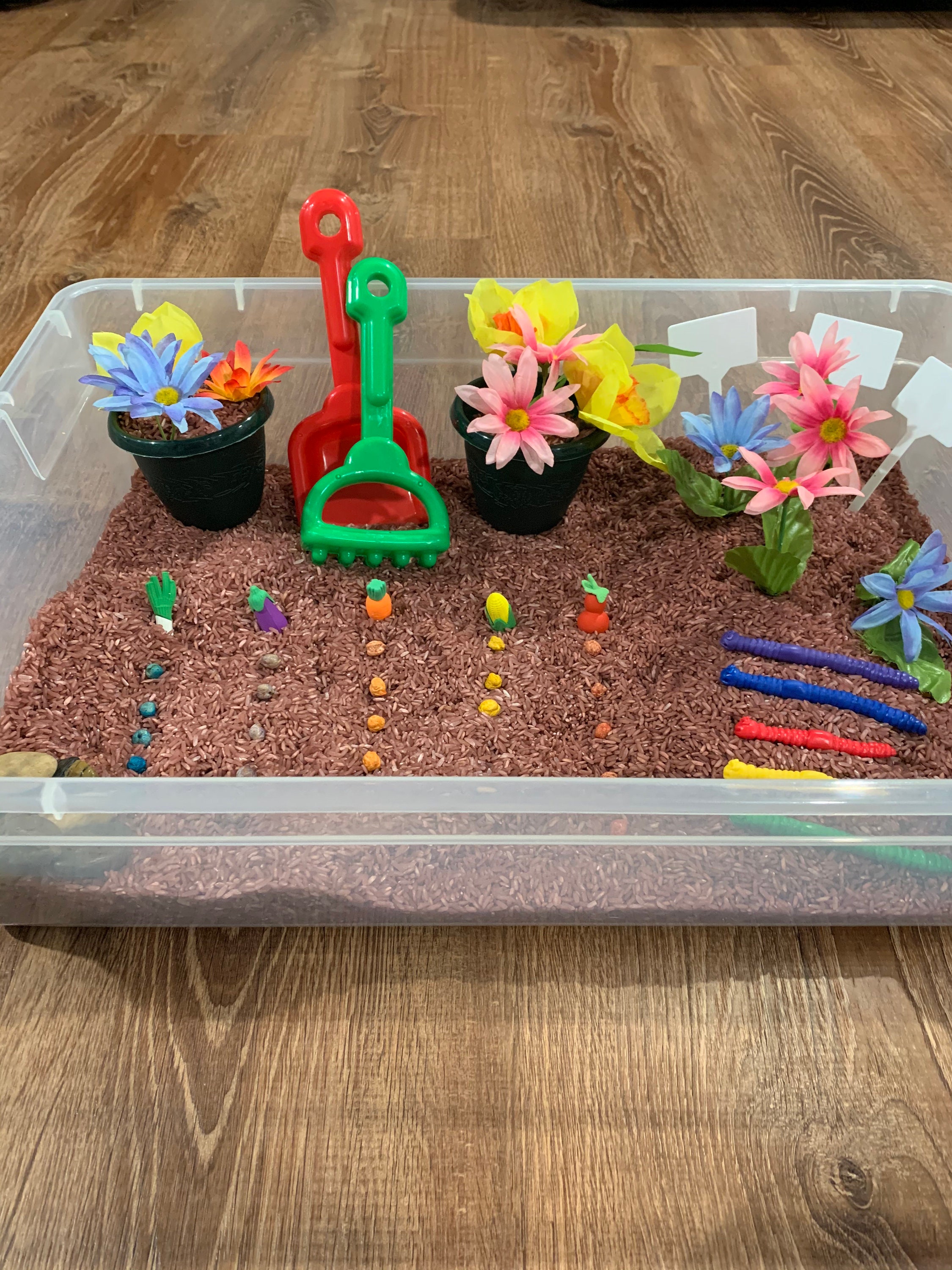 Garden Sensory Bin Etsy