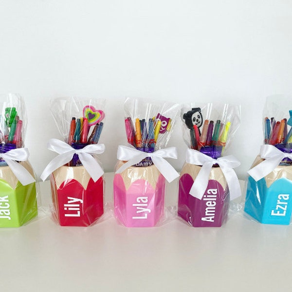 Personalised Kids Pencil Pot *Personalised Party Favour* Personalised Party Bag *Kids Wedding Favour *Birthday Gift* Kids Party Favour